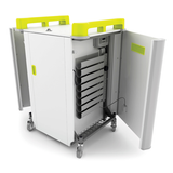 Laptop Charging Trolley - 16 bays of Horizontal Storage & Security