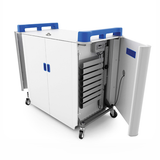 Laptop Charging Trolley - 32 bays of Horizontal Storage & Security