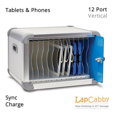 iPad & Tablet Charging Cabinet - 12 bays of storage, security & sync