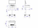 Nightingale Medical Monitor Mobile Workstation - White