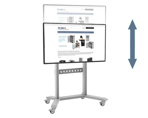 Digital Signage Trolley - Interactive height adjustable trolley for Whiteboards, Touchscreens and Interactive Displays