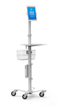 Medical Rolling Cart / Kiosk for 7" - 13" Tablets (White)