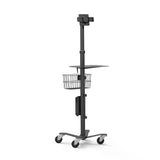 Medical Rolling Cart / Kiosk for 7" - 13" Tablets (Black)