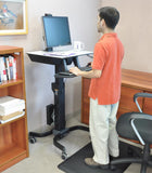 Single Display Sit-Stand Workstation - Mobile Office Desk