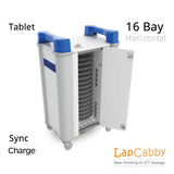 iPad & Tablet Charging Trolley - 16 bays of storage, security & sync