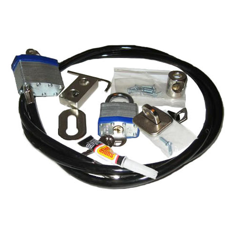 Extra Special - 9mm Computer Security Cable Kit (with Anchor Plate, Super Glue & Shackle less Padlock)