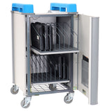 Laptop Charging Trolley - 16 bays of Vertical Storage & Security