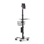 Medical Rolling Cart / Kiosk for 7" - 13" Tablets (Black)