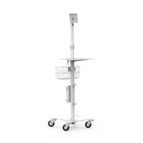 Medical Rolling Cart / Kiosk for VESA compatible Monitors/Enclosures (White)