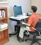Single Display Sit-Stand Workstation - Mobile Office Desk