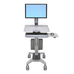 Single Display Sit-Stand Workstation - Mobile Healthcare Desk